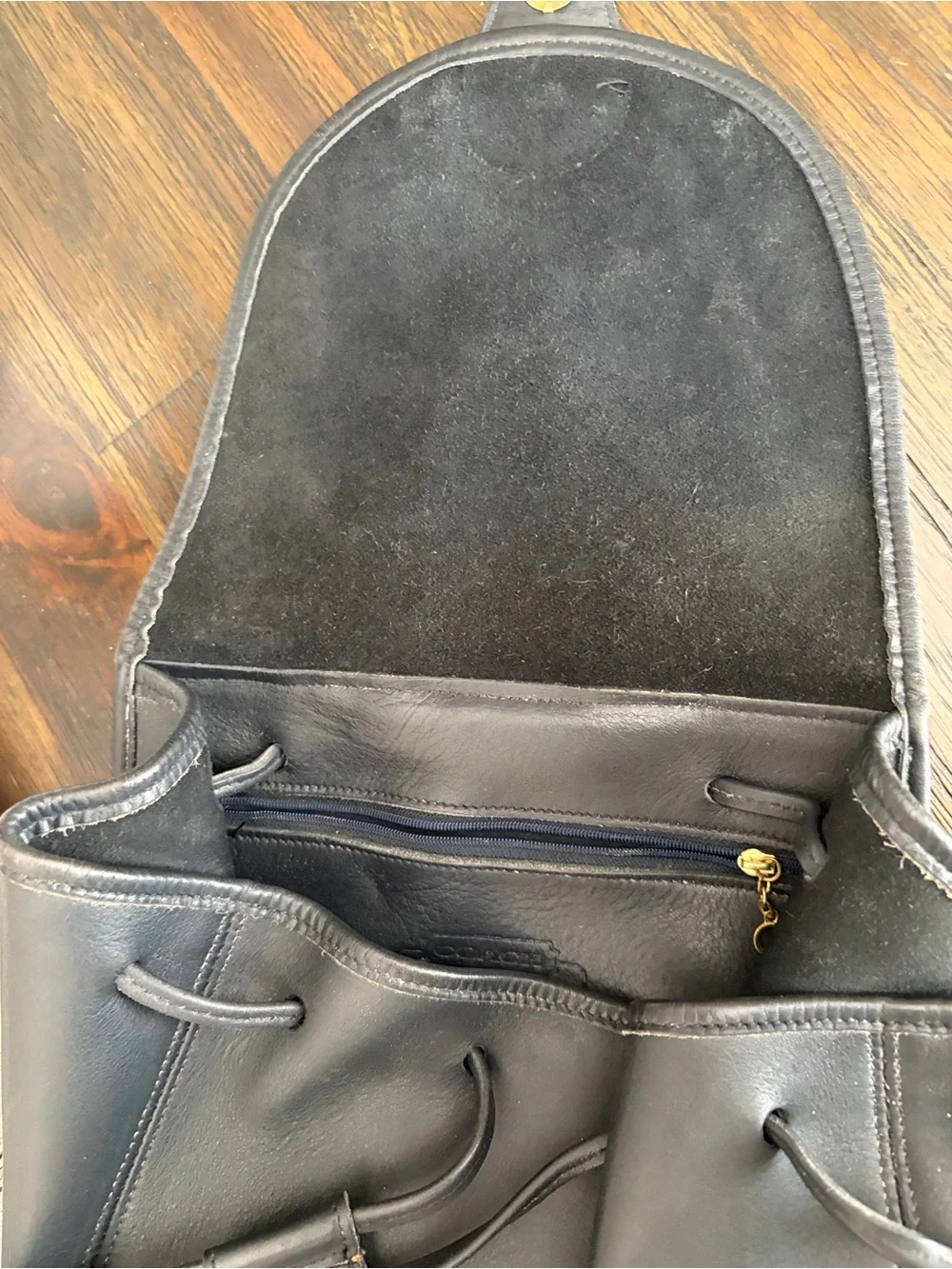 🇺🇸 Vintage Coach Navy Blue XL Backpack  yr 1996 #9943 USA MADE